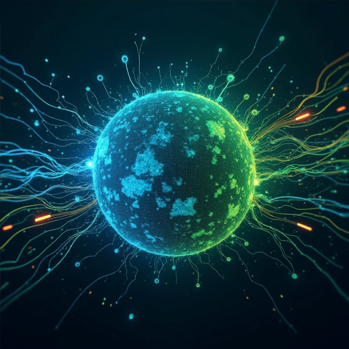 Abstract artwork: Neural Battleground: The Inference Wars in Digital Art style