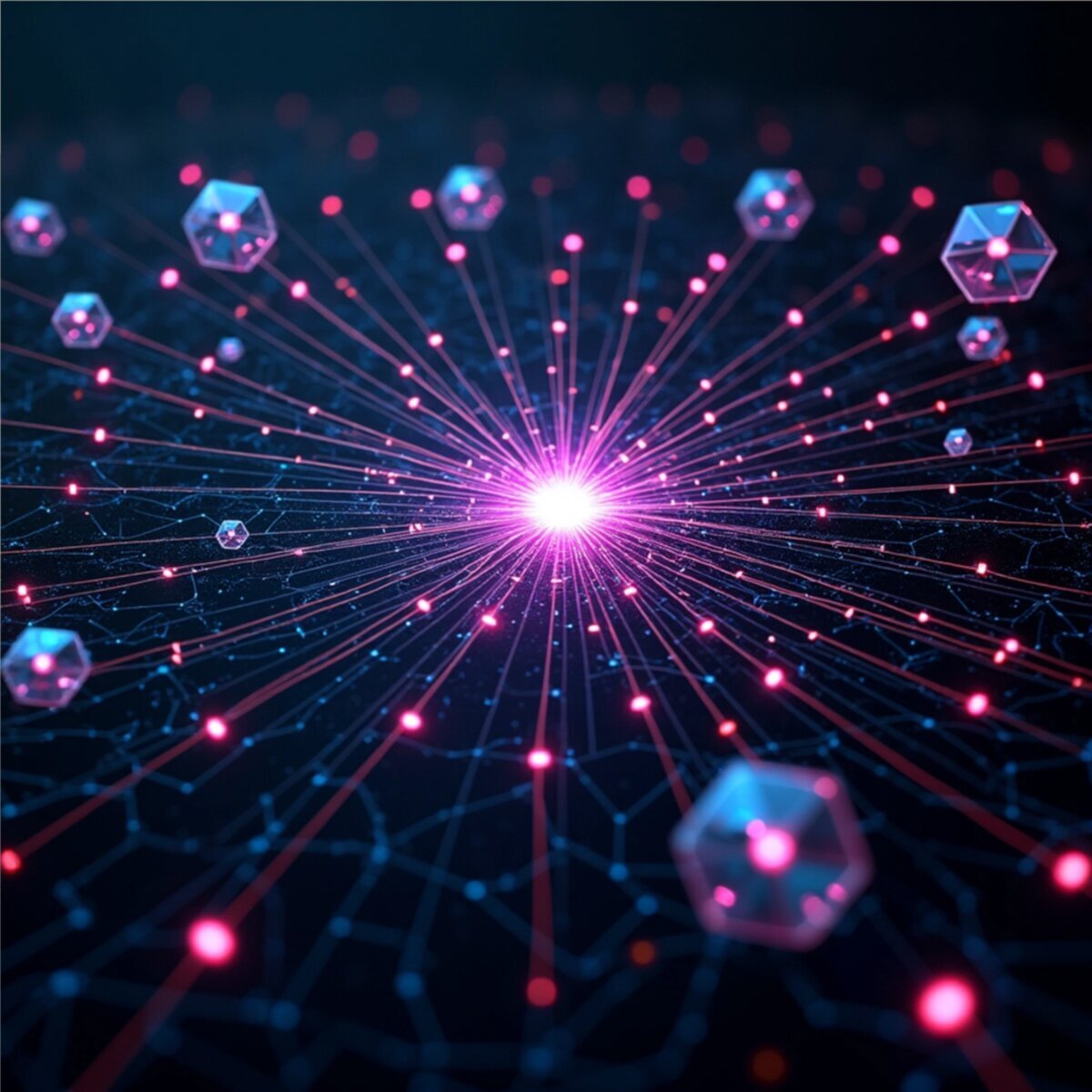 Abstract Tech artwork: Agentic Commerce Battleground in Digital Fractal style