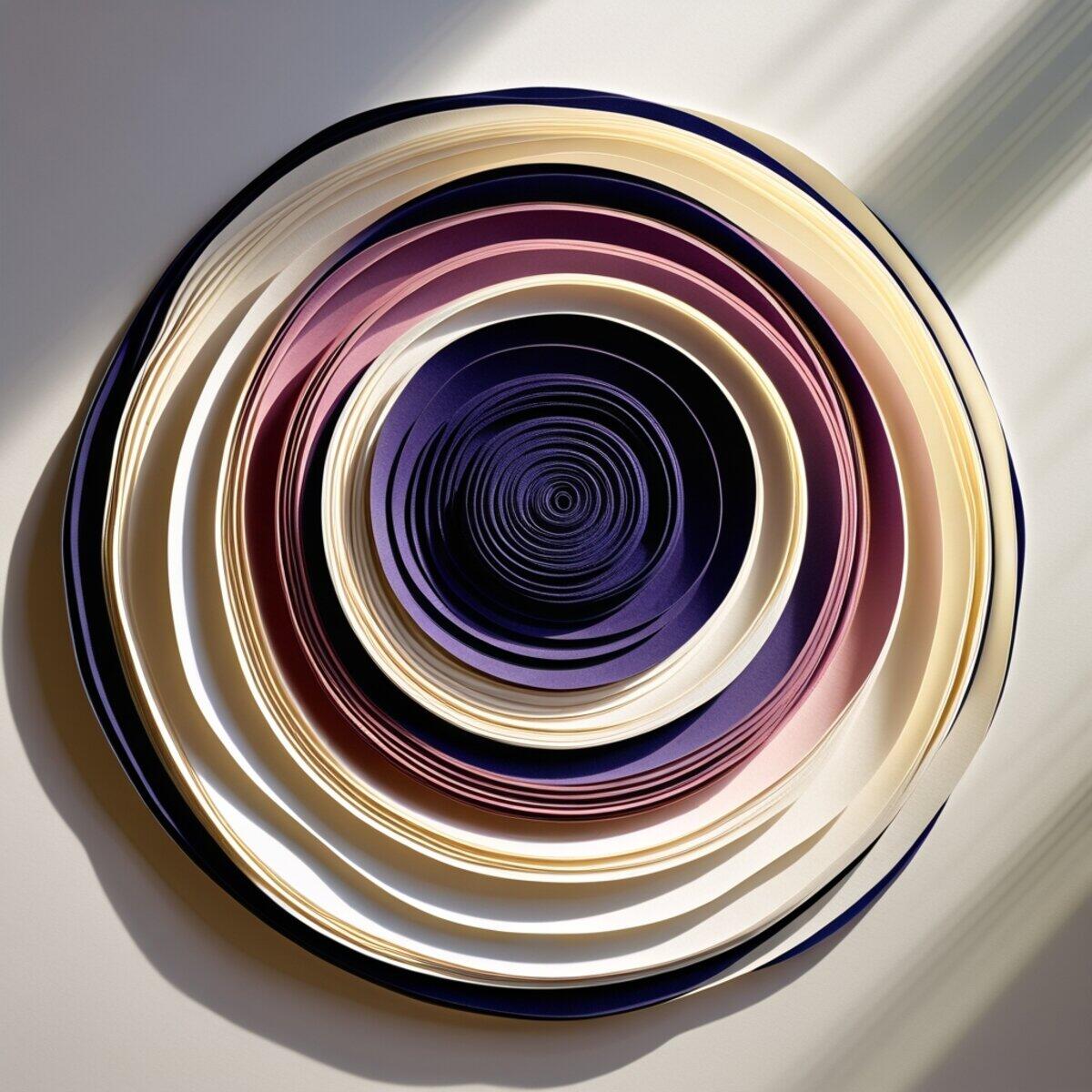 Conceptual artwork: The Geometry of Patience in Kirigami style