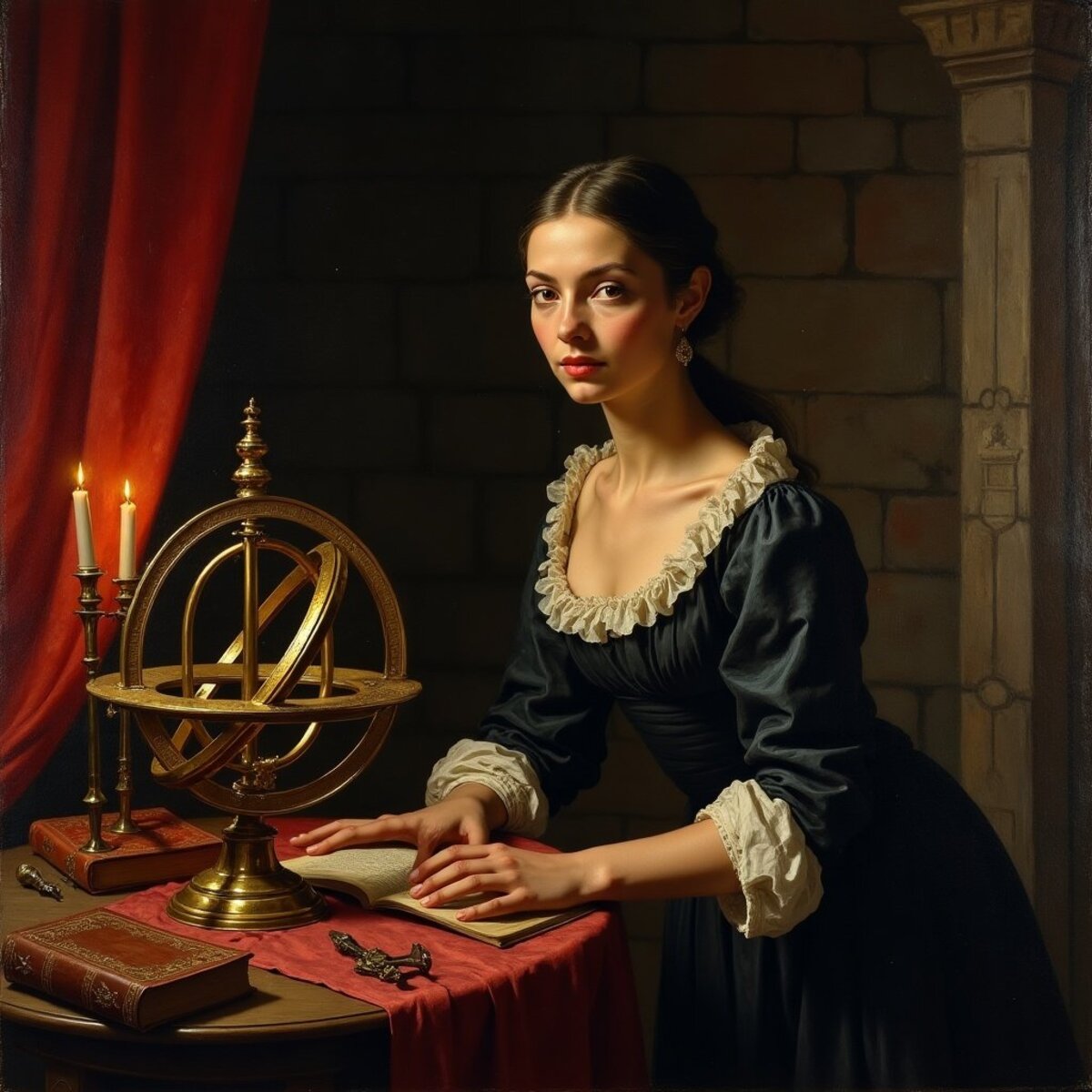 Historical artwork: The Astronomer by Candlelight in Baroque style
