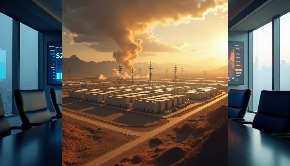 Landscape artwork: Infrastructure at the Edge of Constraint in Dramatic Landscape Photography style