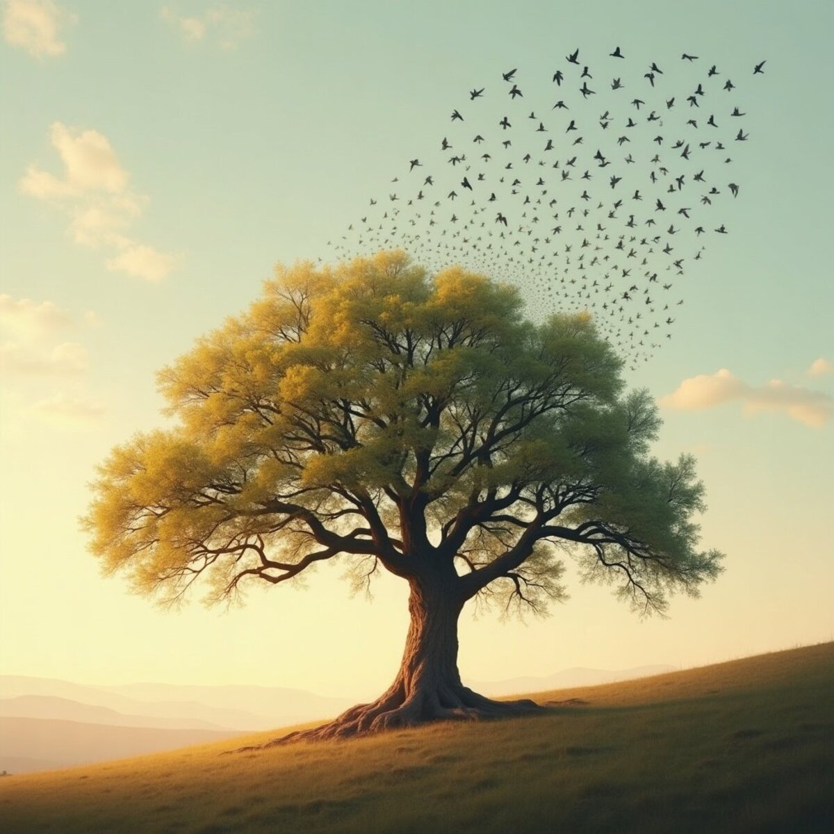 Nature artwork: Canopy Into Flight in Conceptual art style
