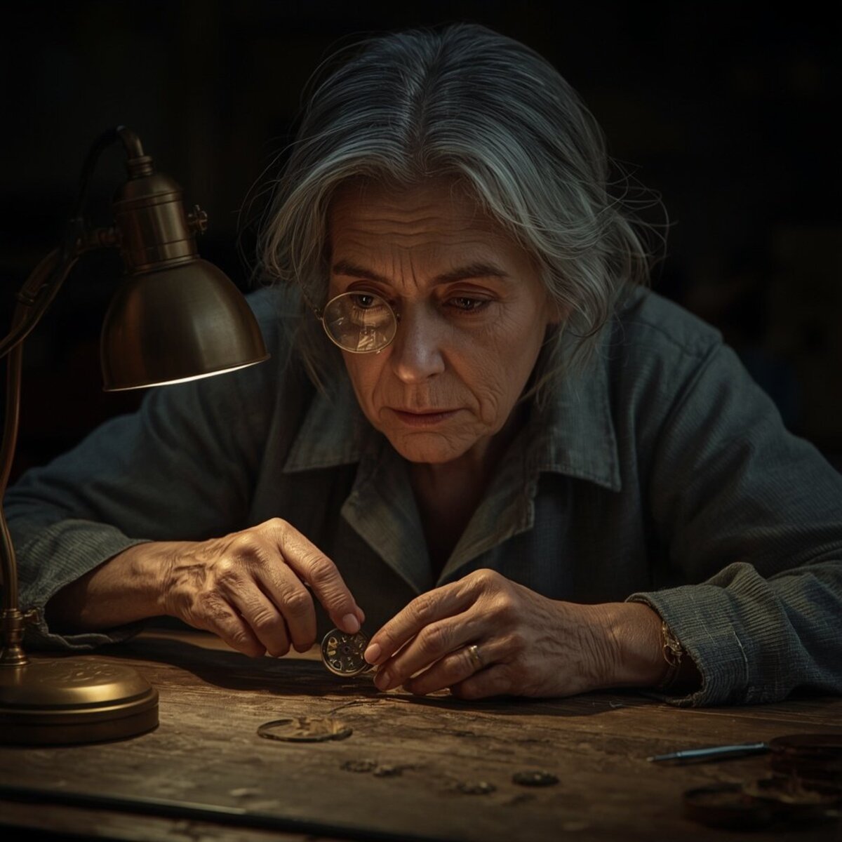 Portraits artwork: The Watchmaker in Photorealism style