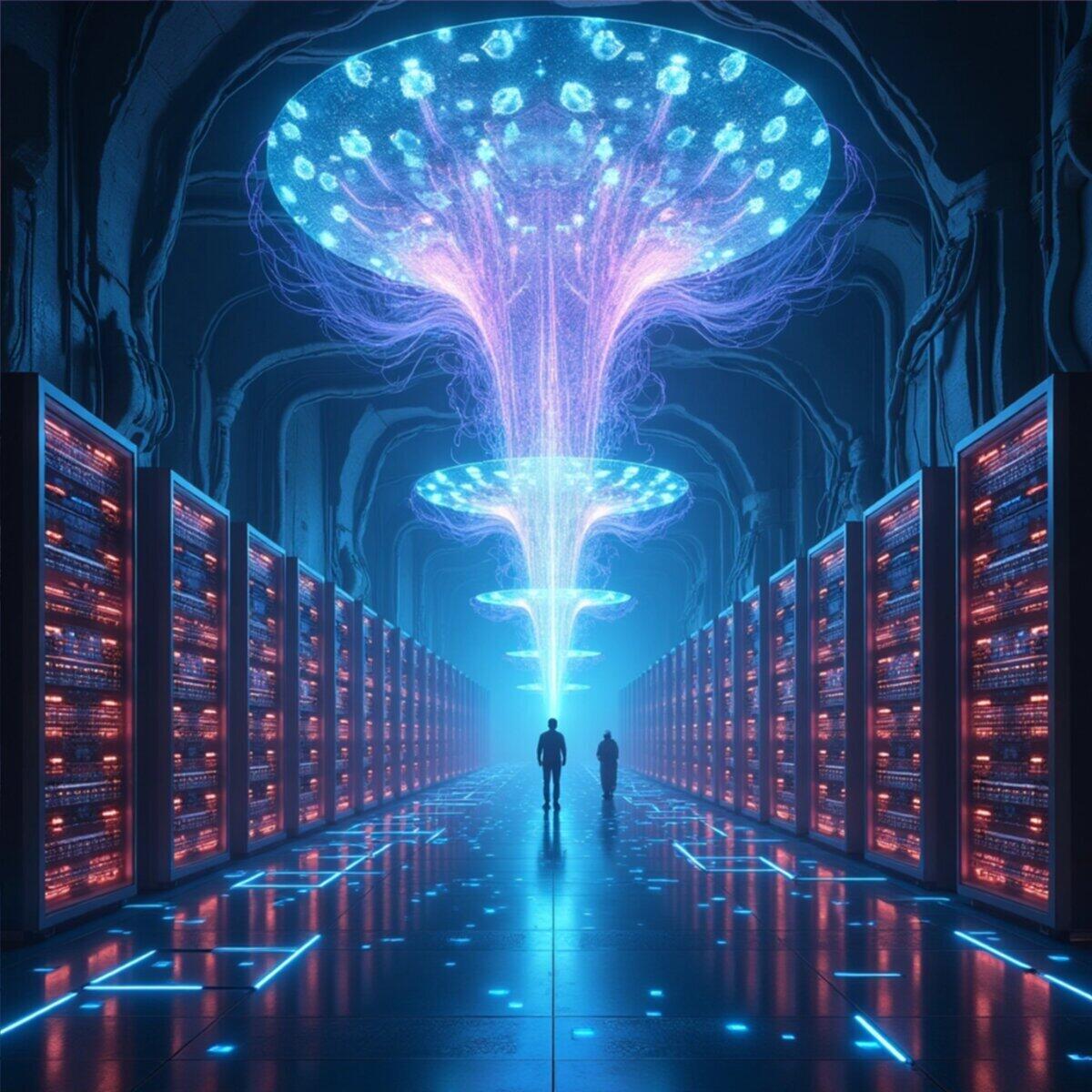 Sci-Fi artwork: Neural Data Nexus in Digital Art style