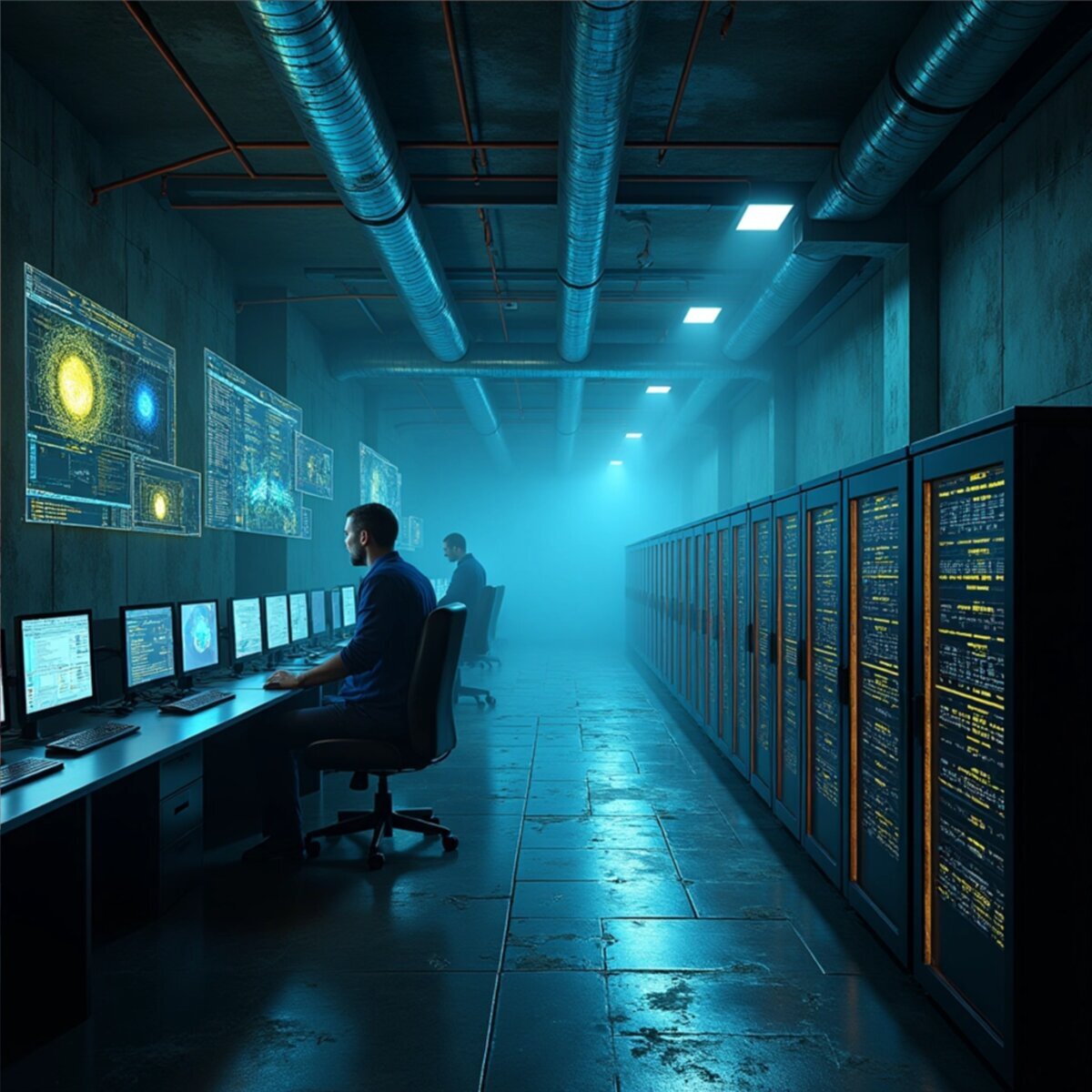 Sci-Fi artwork: Ukrainian Data Fortress - Sovereign AI Infrastructure in Concept Art style