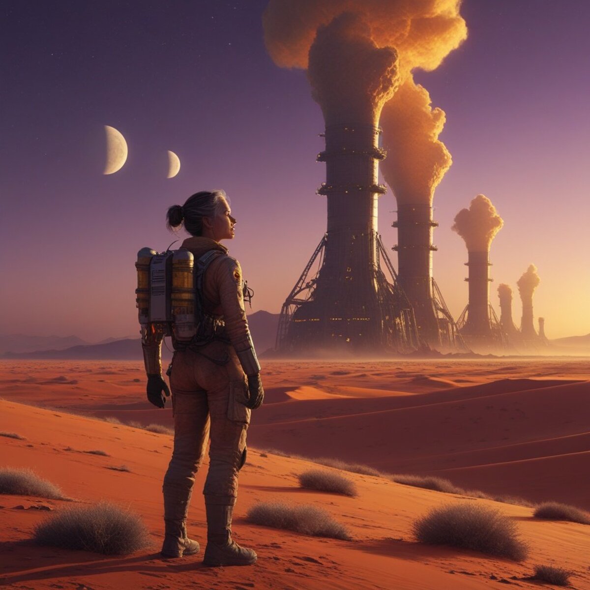 Sci-Fi artwork: The Terraformer's Vigil in Digital art style