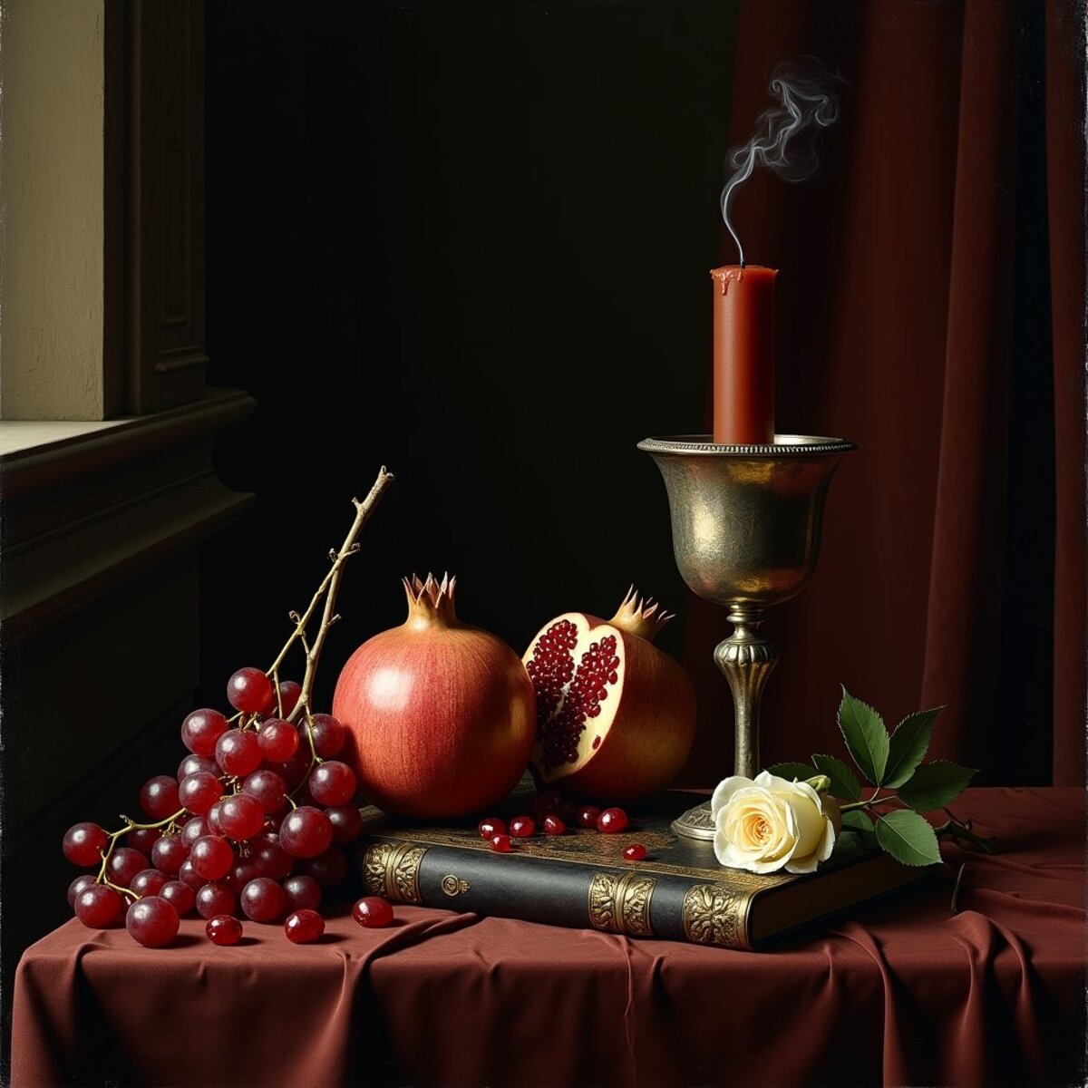 Still Life artwork: The Spent Hour in Baroque style