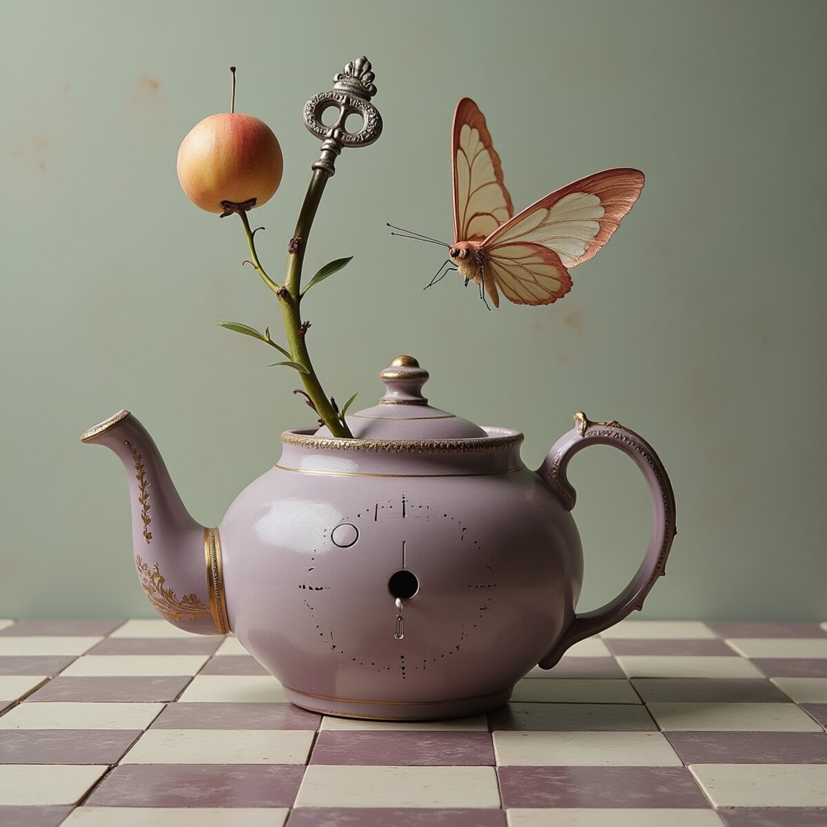 Surreal artwork: The Clock of Softening Afternoons in Dadaism style