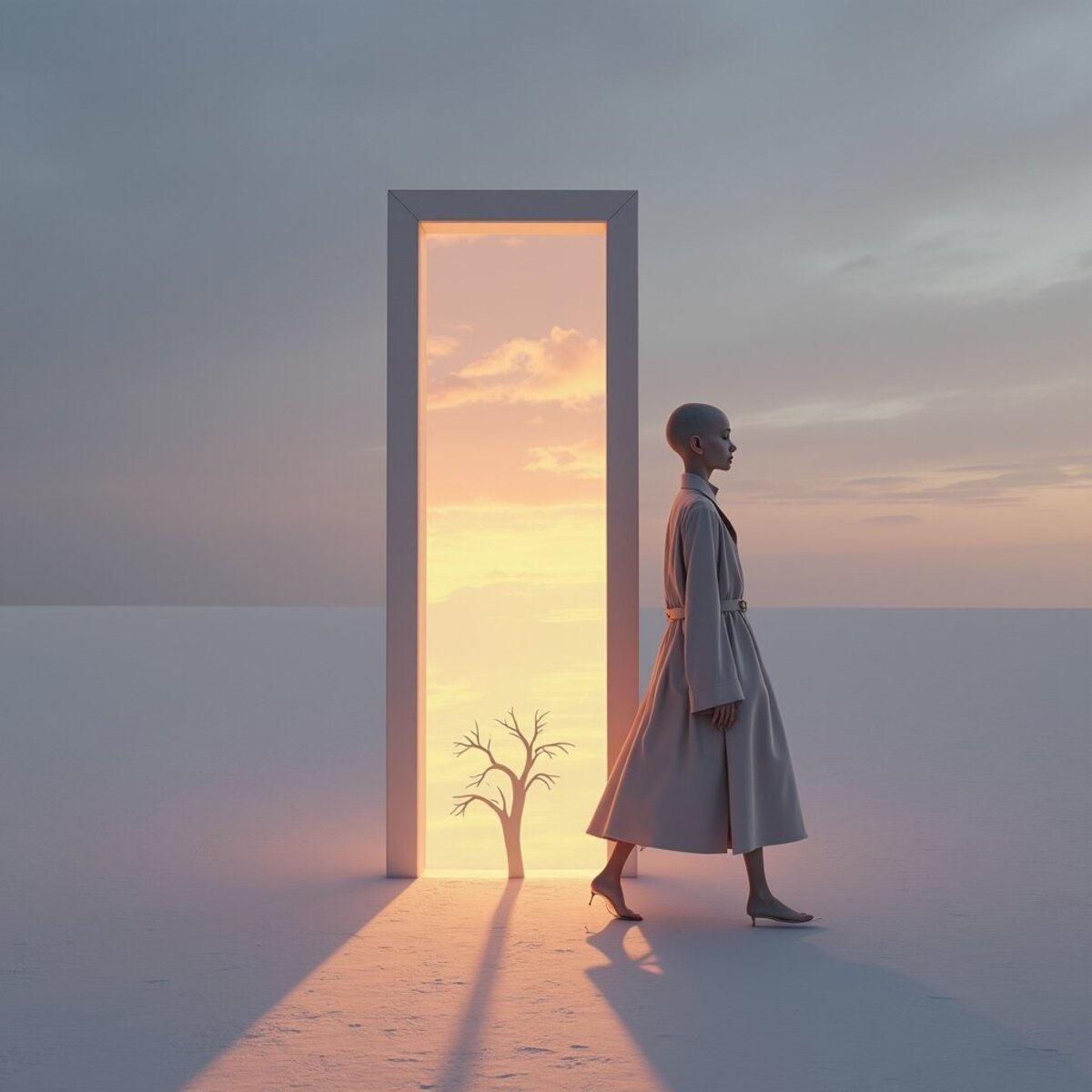 Surreal artwork: The Portable Elsewhere in Conceptual art style