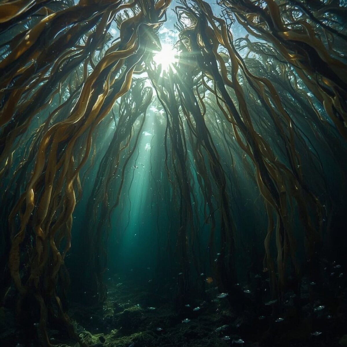 Underwater artwork: The Kelp Cathedral (Underwater No. 7) in Photorealism style
